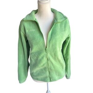 Columbia lime green fleece zip jacket 💚